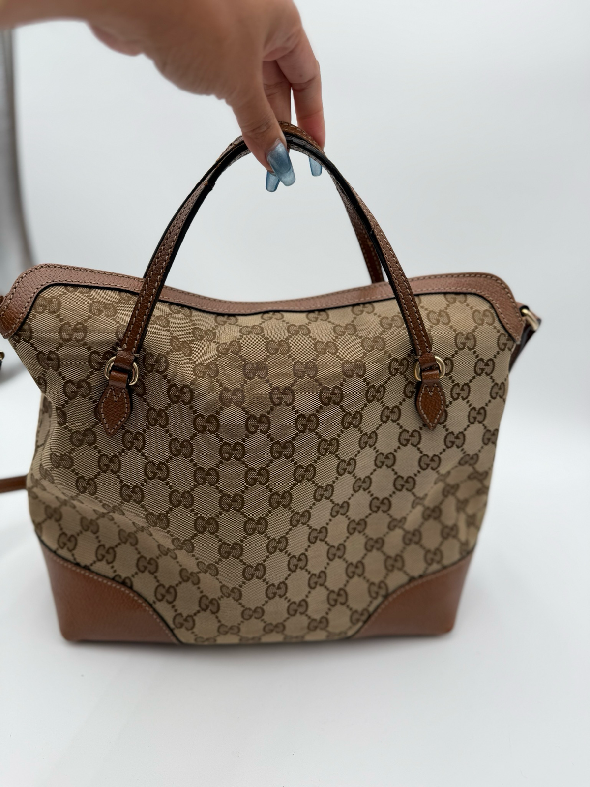 Gucci Canvas Medium Convertible Bree Crossbody Bag