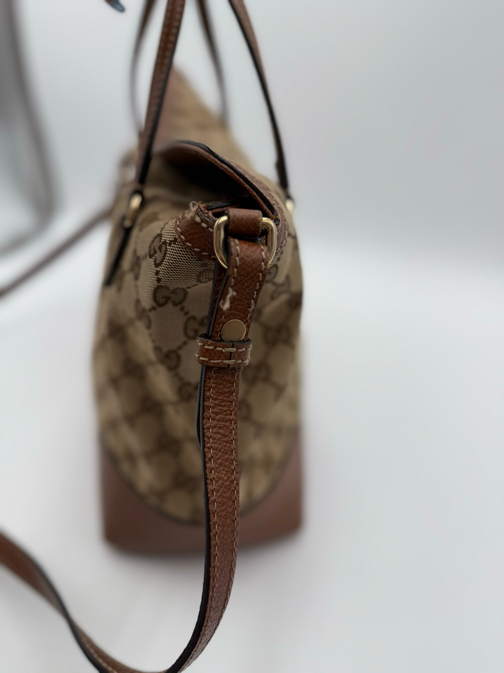 Gucci Canvas Medium Convertible Bree Crossbody Bag