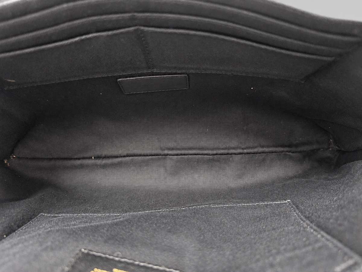 Saint Laurent Matelasse Zipper Document Pouch