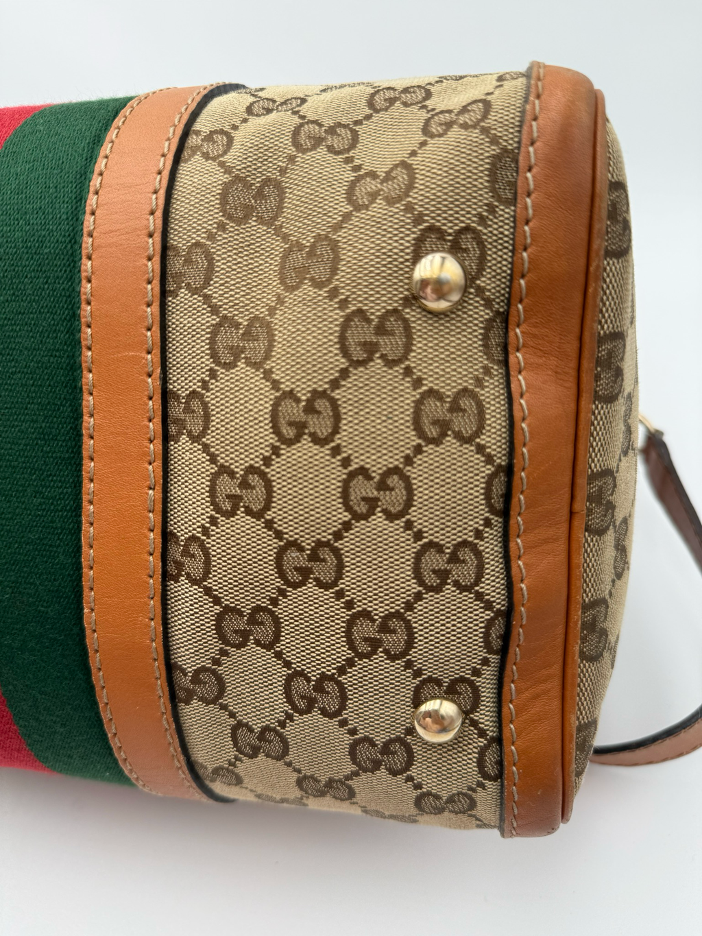 Gucci Monogram Web Vintage Crossbody Messenger Bag