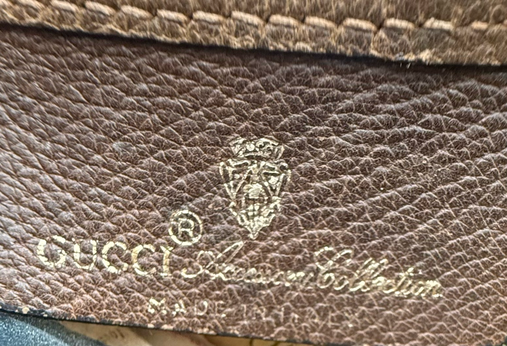 Gucci Supreme Vertical Tote Shoulder Bag Web Strap