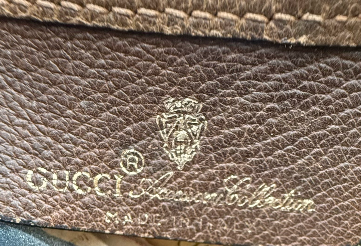 Gucci Supreme Vertical Tote Shoulder Bag Web Strap