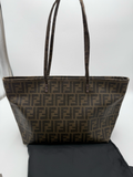 Fendi Zucca Roll Tote Shoulder Bag