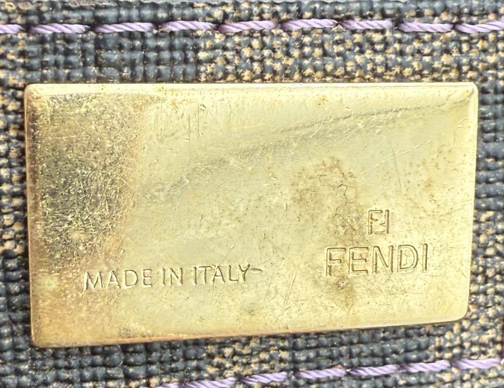 Fendi Zucca Roll Tote Shoulder Bag