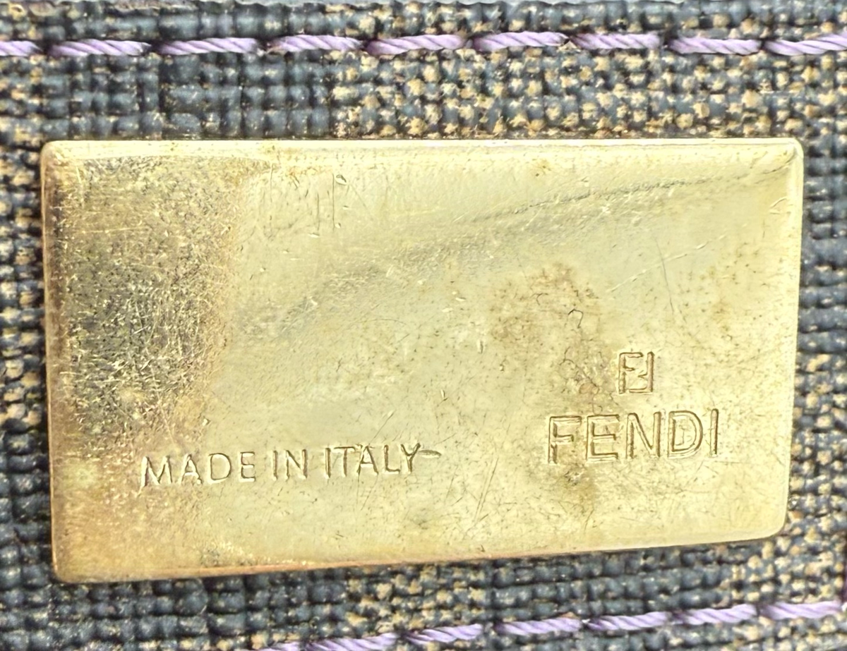 Fendi Zucca Roll Tote Shoulder Bag