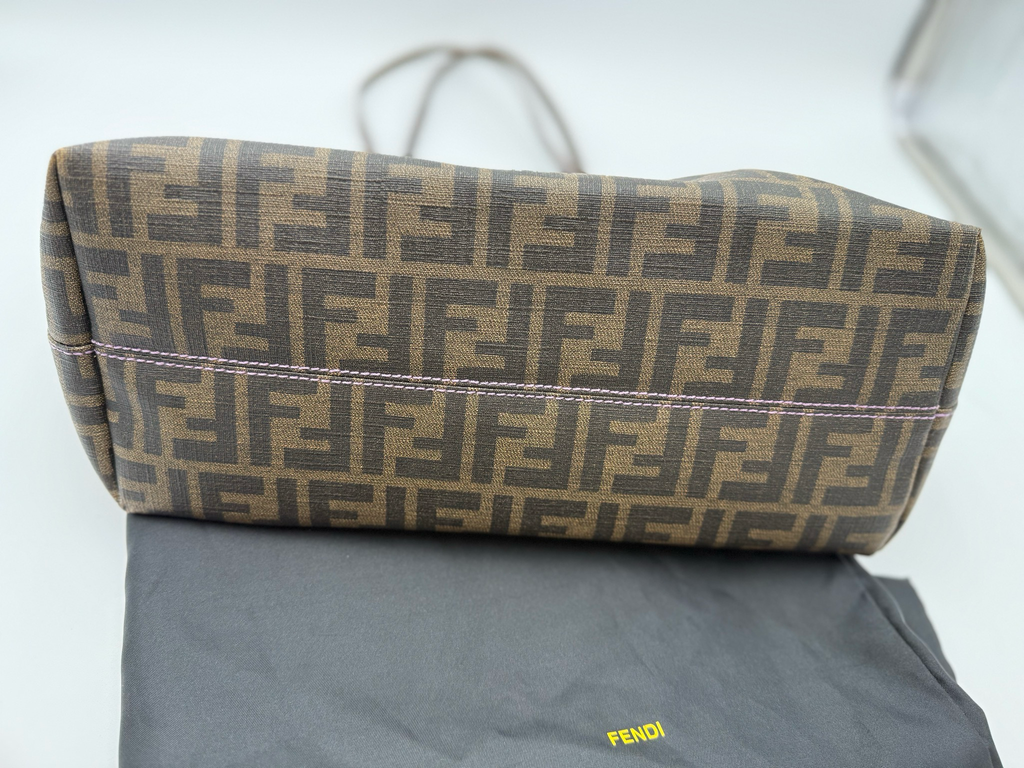 Fendi Zucca Roll Tote Shoulder Bag