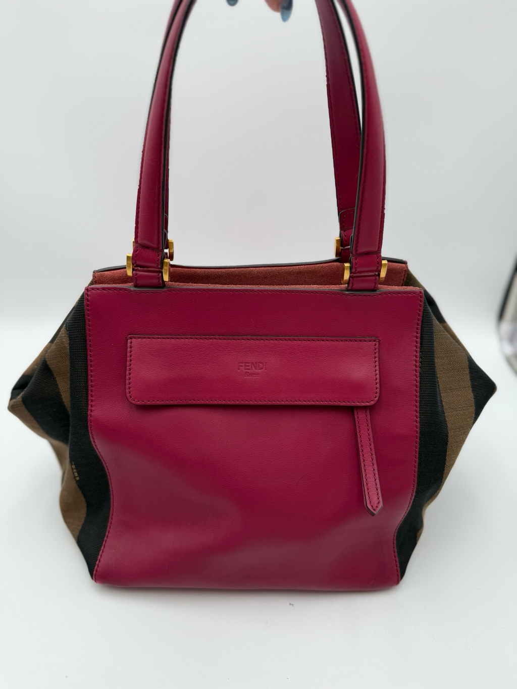 Fendi Boxy Large Tote Vitello Shoulder
