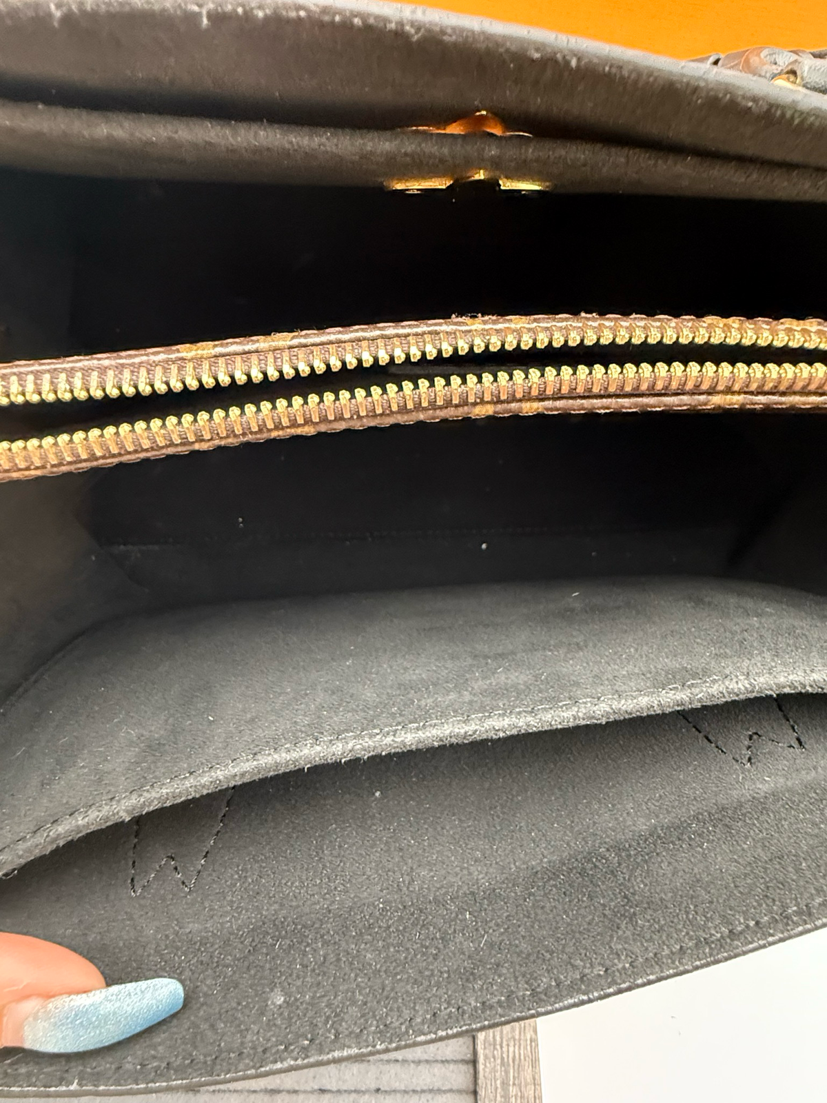 Louis Vuitton Monogram Shoulder Flower Tote Black Leather