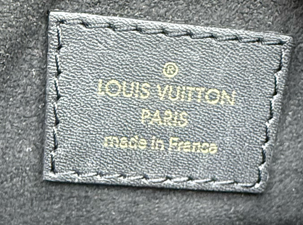 Louis Vuitton Monogram Shoulder Flower Tote Black Leather