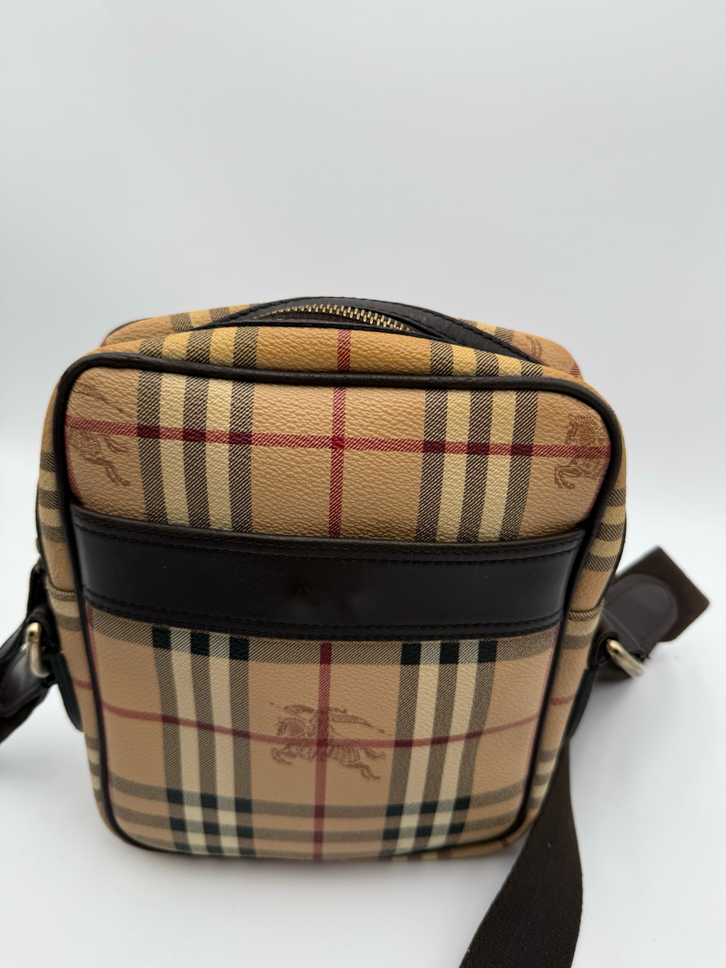 Burberry Haymarket Check Crossbody Camera Sling Messenger Paddy