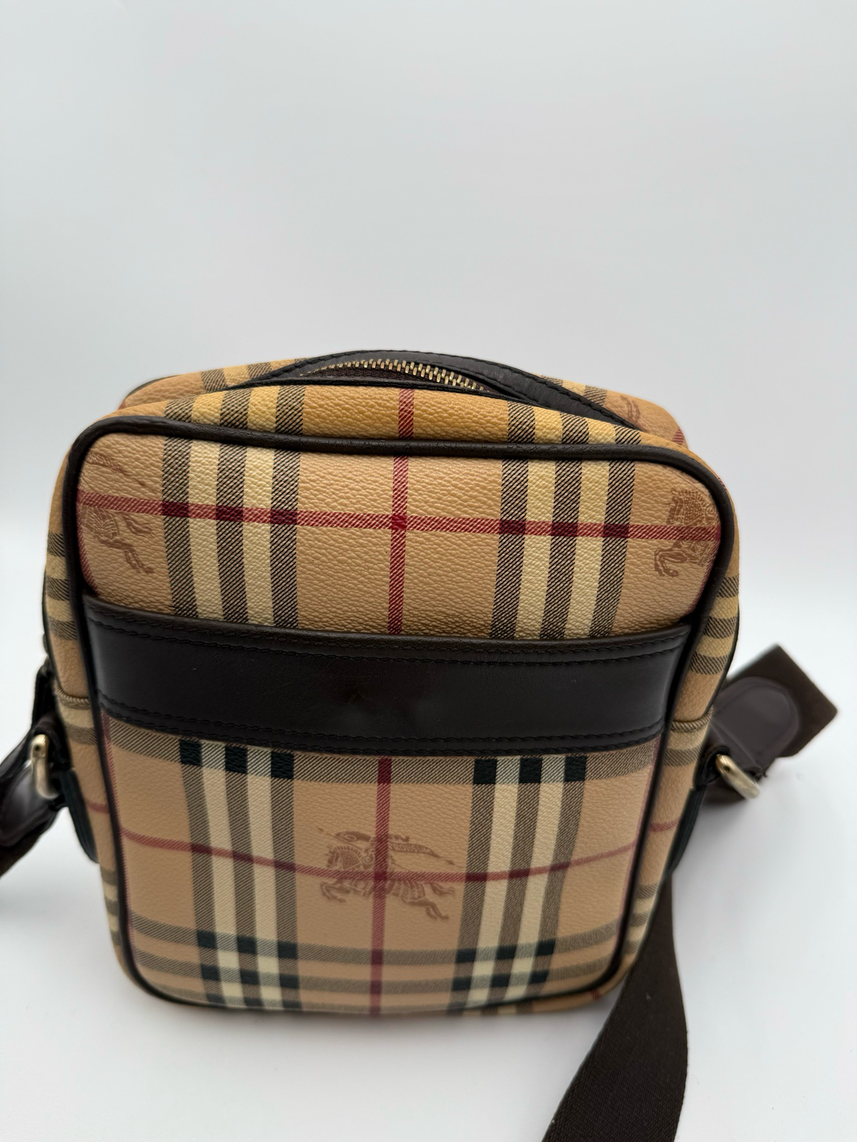 Burberry Haymarket Check Crossbody Camera Sling Messenger Paddy