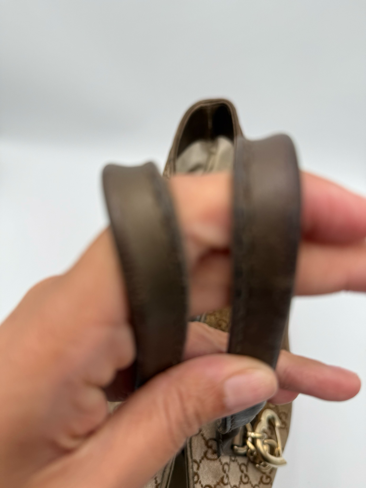 Gucci Monogram Lurex Heart Bit Icon Charm