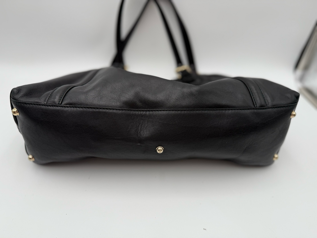 Gucci Soft Leather Medium Britt Tote Shoulder Bag