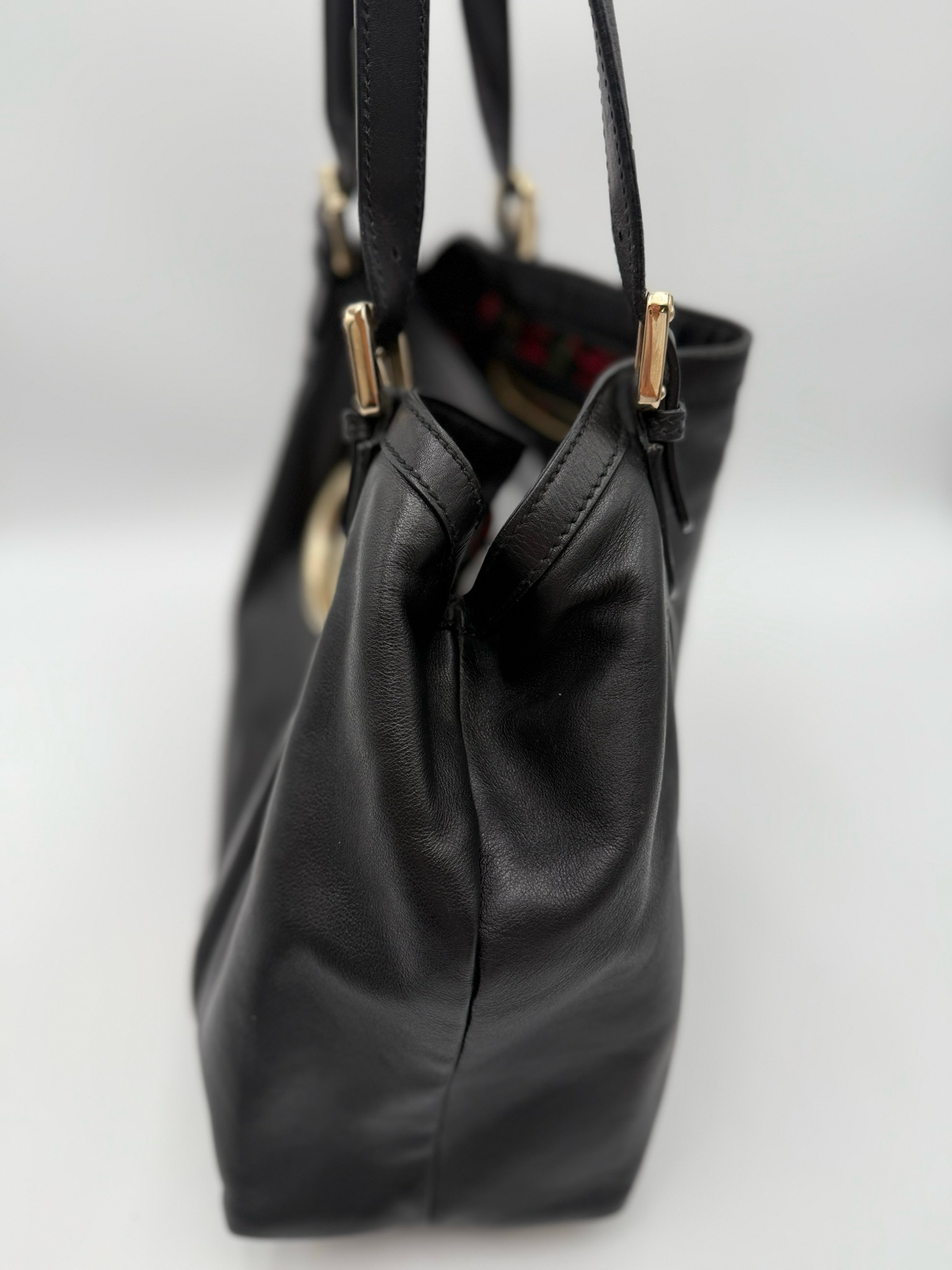 Gucci Soft Leather Medium Britt Tote Shoulder Bag