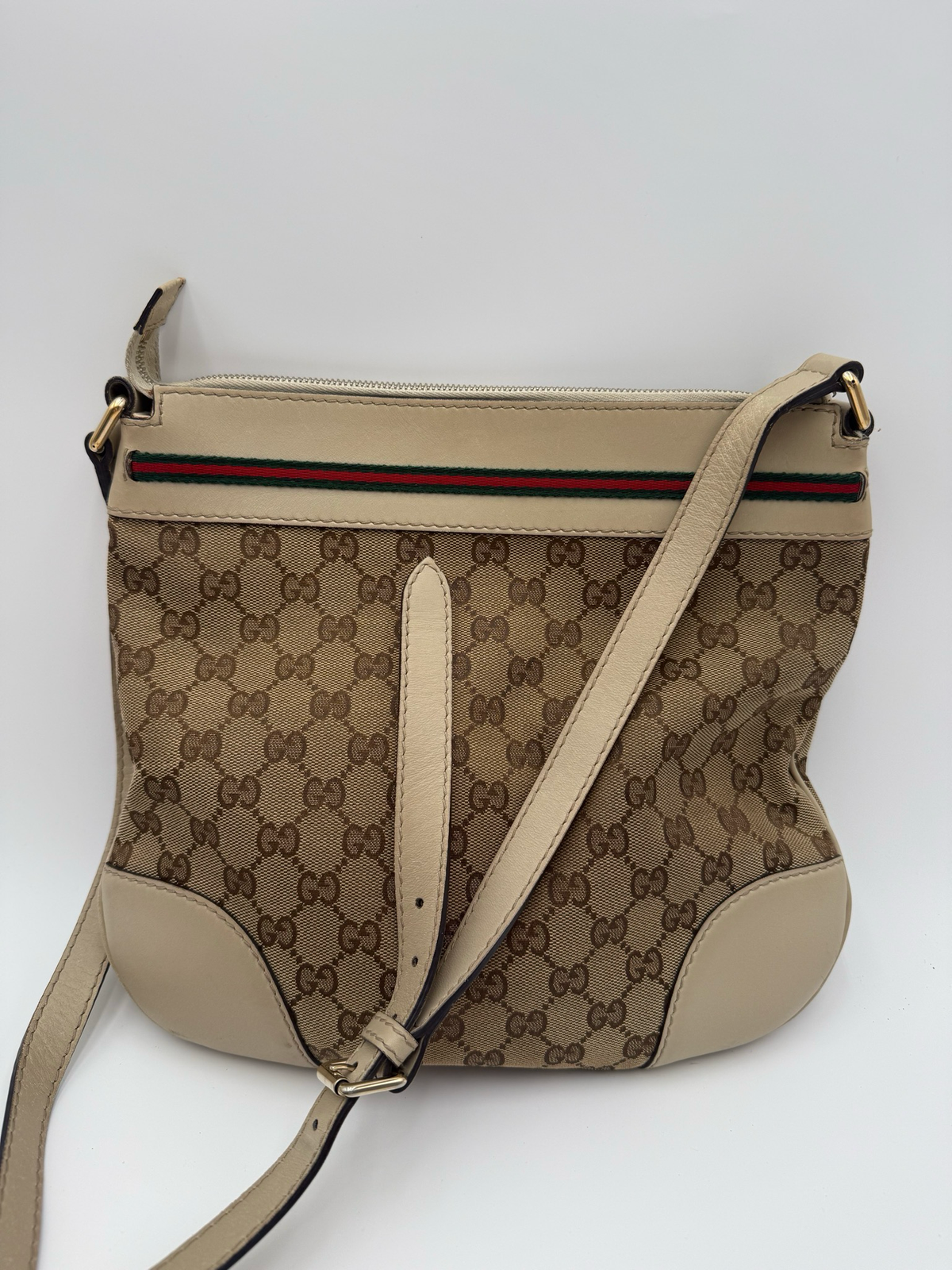Gucci Mayfair Web Ribbon Crossbody Messenger Sling