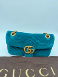 Gucci Marmont Suede Velvet Chain Strap Crossbody Messenger