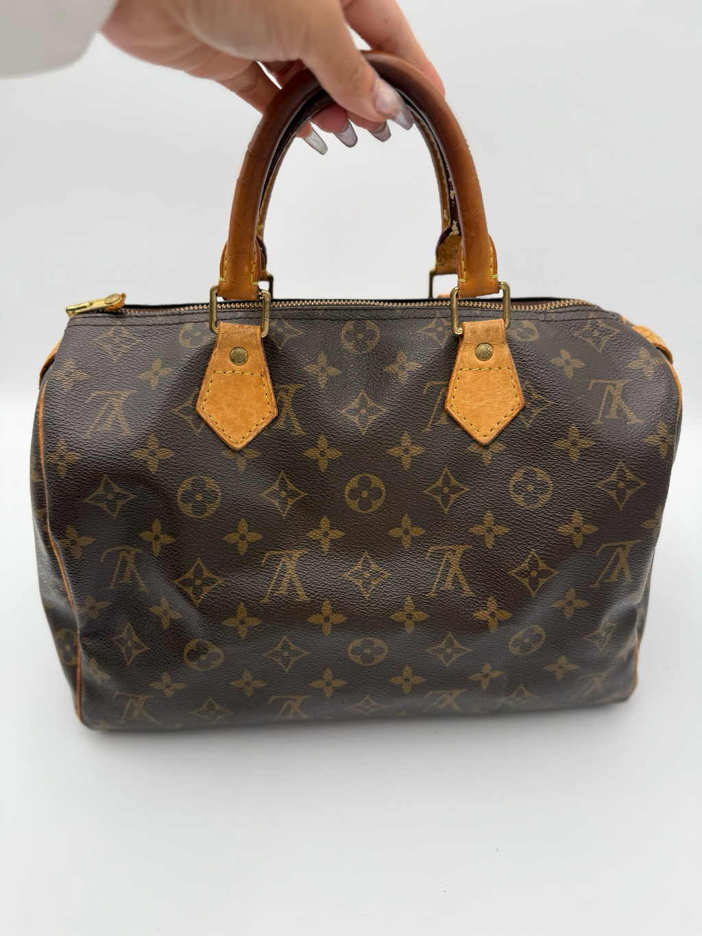 Louis Vuitton Monogram Speedy 30 Satchel Handbag Top Handle