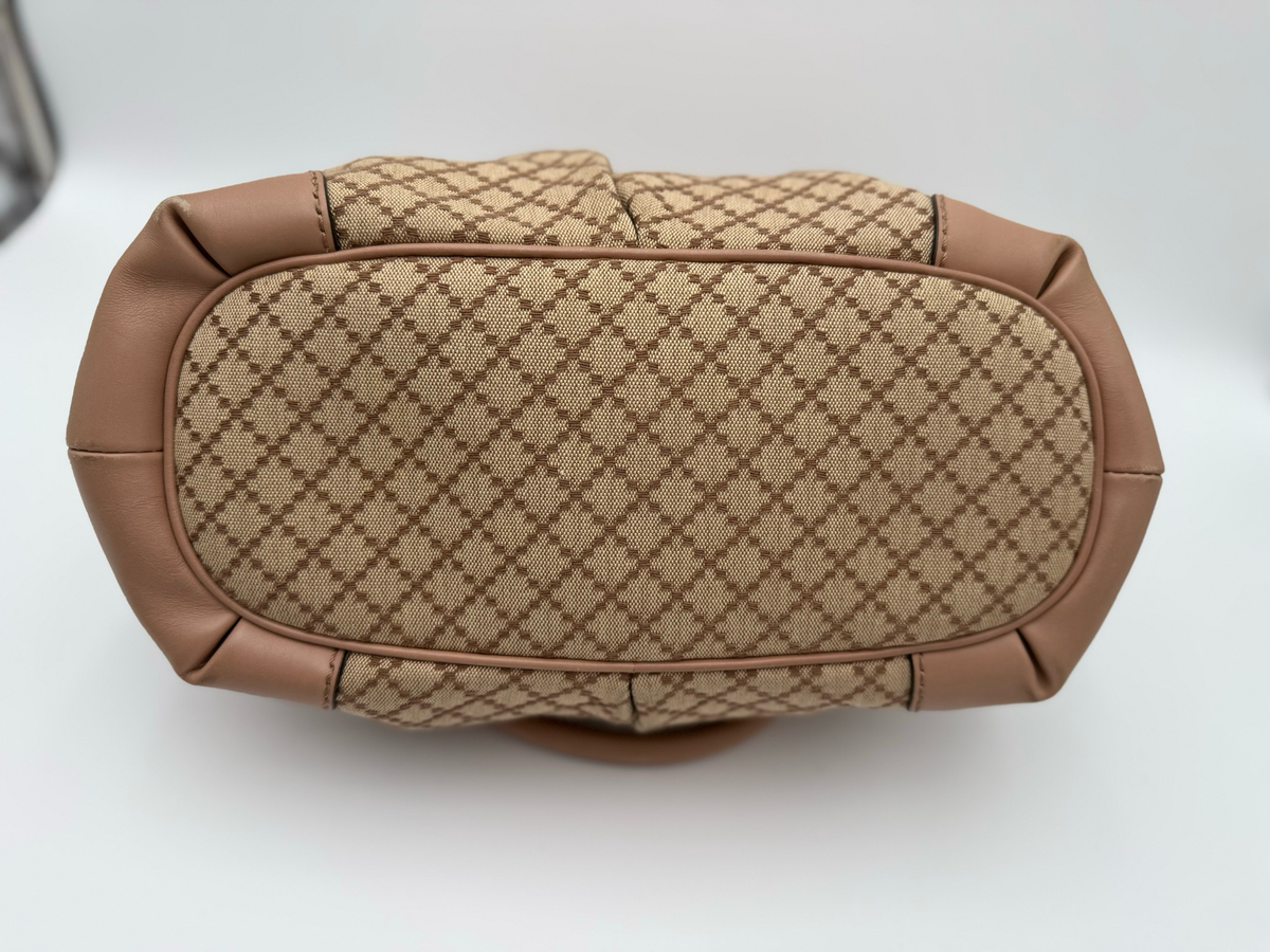 Gucci Sukey Canvas Diamante Zipper Top Handle