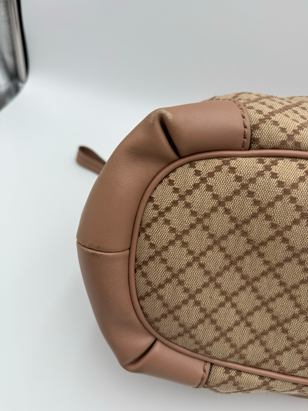 Gucci Sukey Canvas Diamante Zipper Top Handle