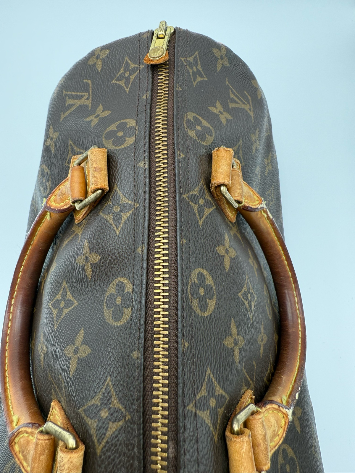 Louis Vuitton Monogram Speedy 30 Satchel Handbag Top Handle