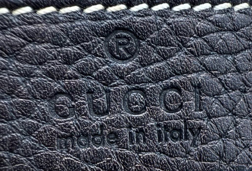 Gucci Soho Camera Bag Messenger Sling Small Black Pebbled Leather