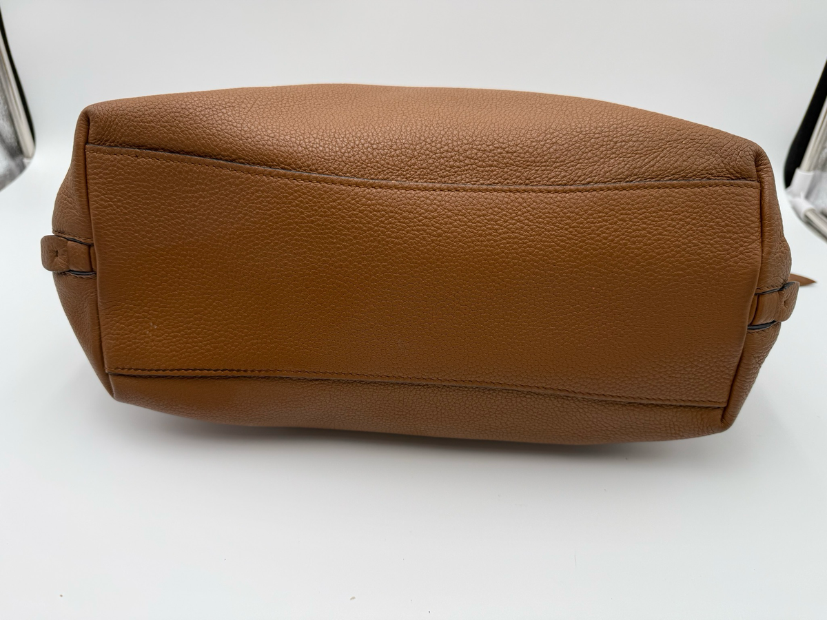 Prada Vitello Daino Side Zippers Shoulder Bag Long Strap Tote