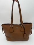 Prada Vitello Daino Side Zippers Shoulder Bag Long Strap Tote