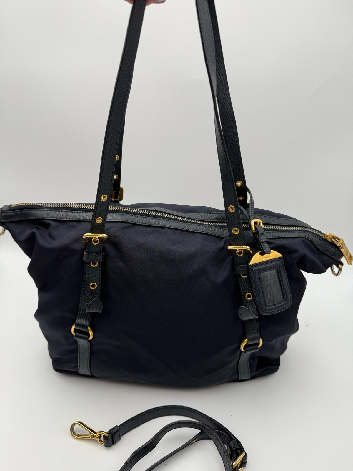 Prada Nylon Tessuto Saffiano Crossbody Messenger