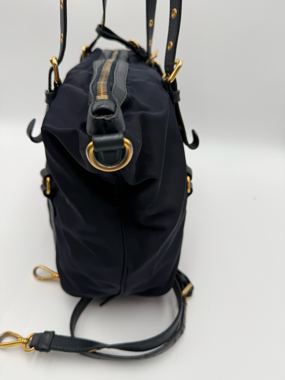 Prada Nylon Tessuto Saffiano Crossbody Messenger