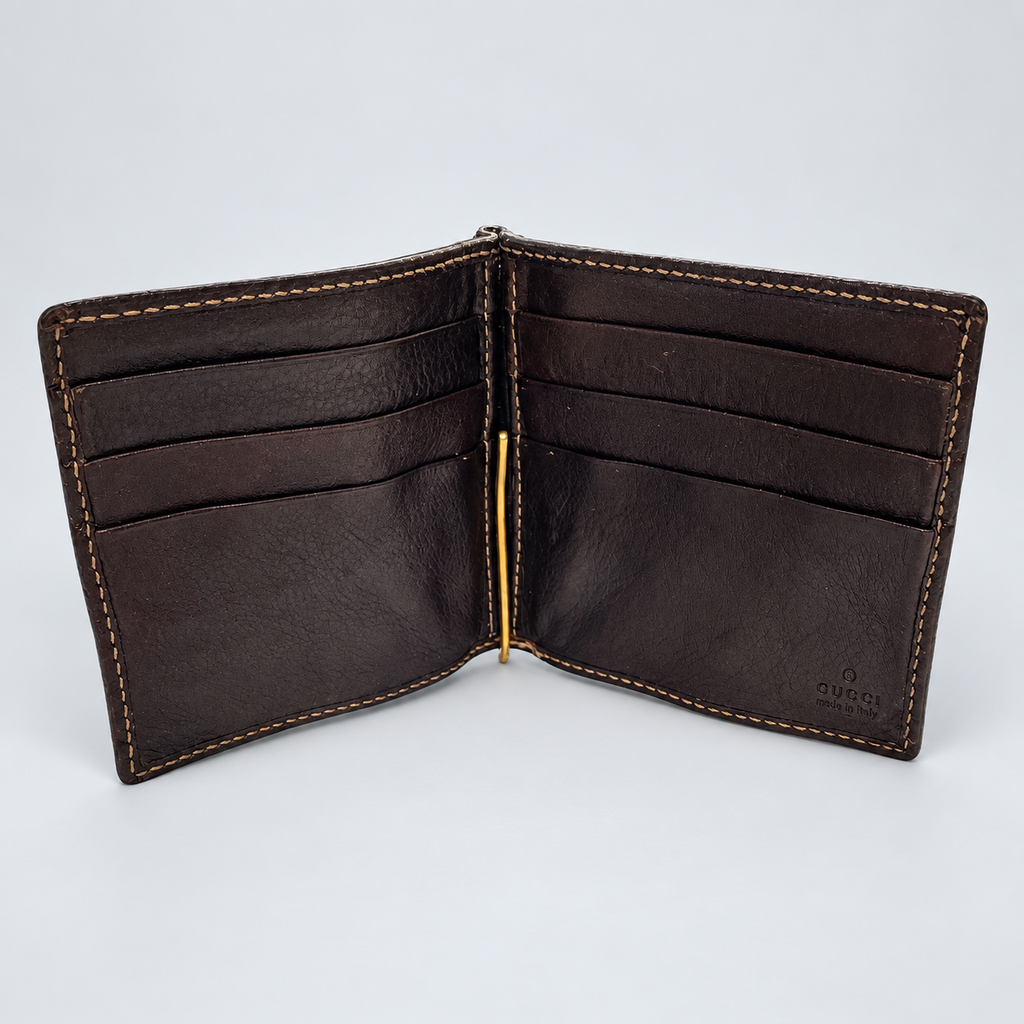 Gucci GG Canvas Bifold Money Clip Wallet