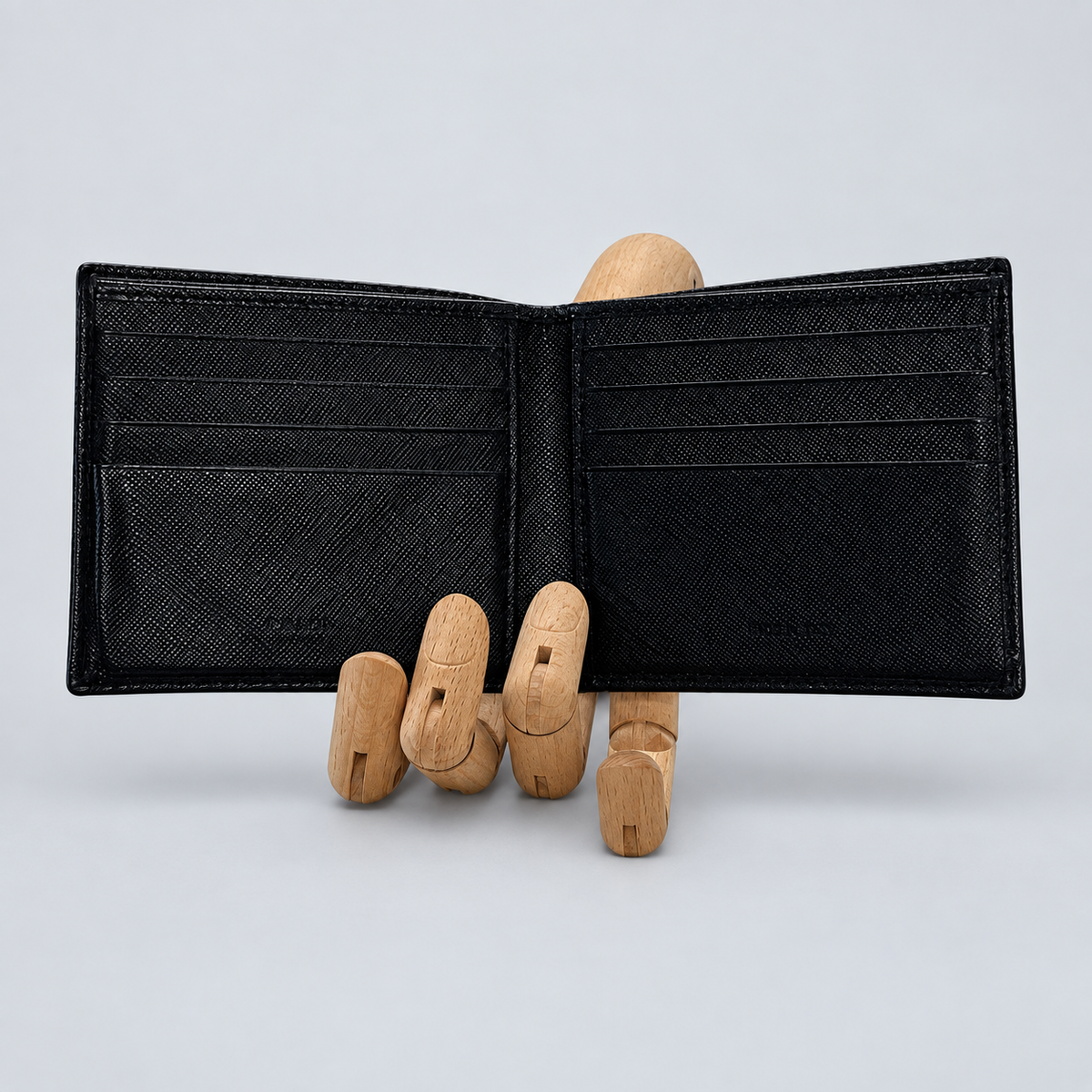 Prada Saffiano Bifold Wallet in Black