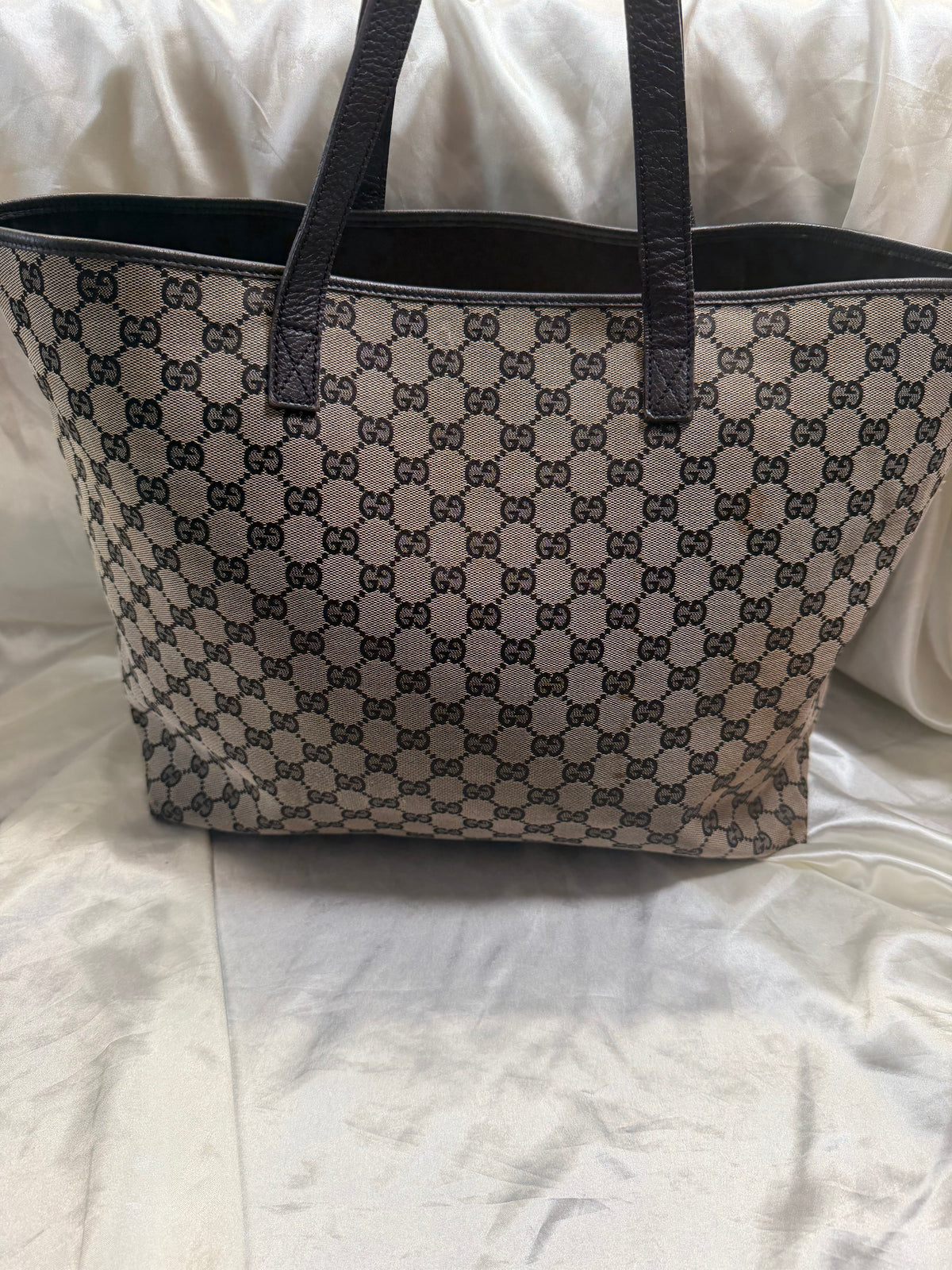 Gucci Monogram Canvas Signature Large Tote