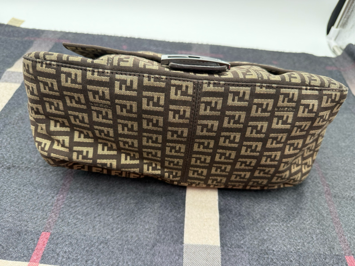 Fendi Zucca Baguette Hobo Mama Shoulder Bag