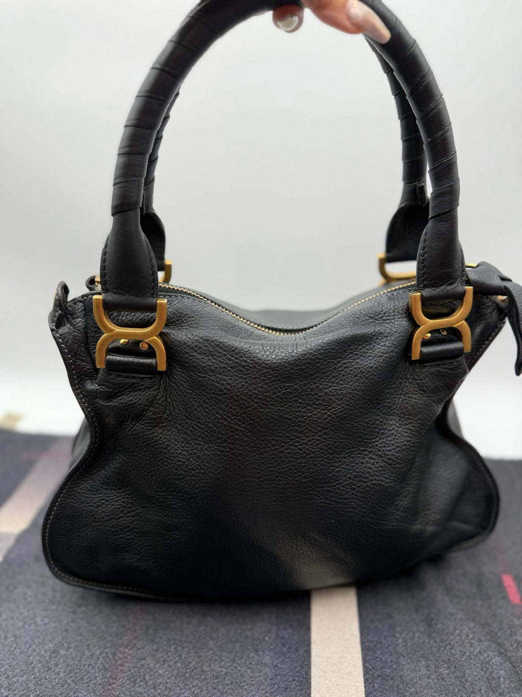 Chloe Marcie Saddle Medium Tote Shoulder Bag