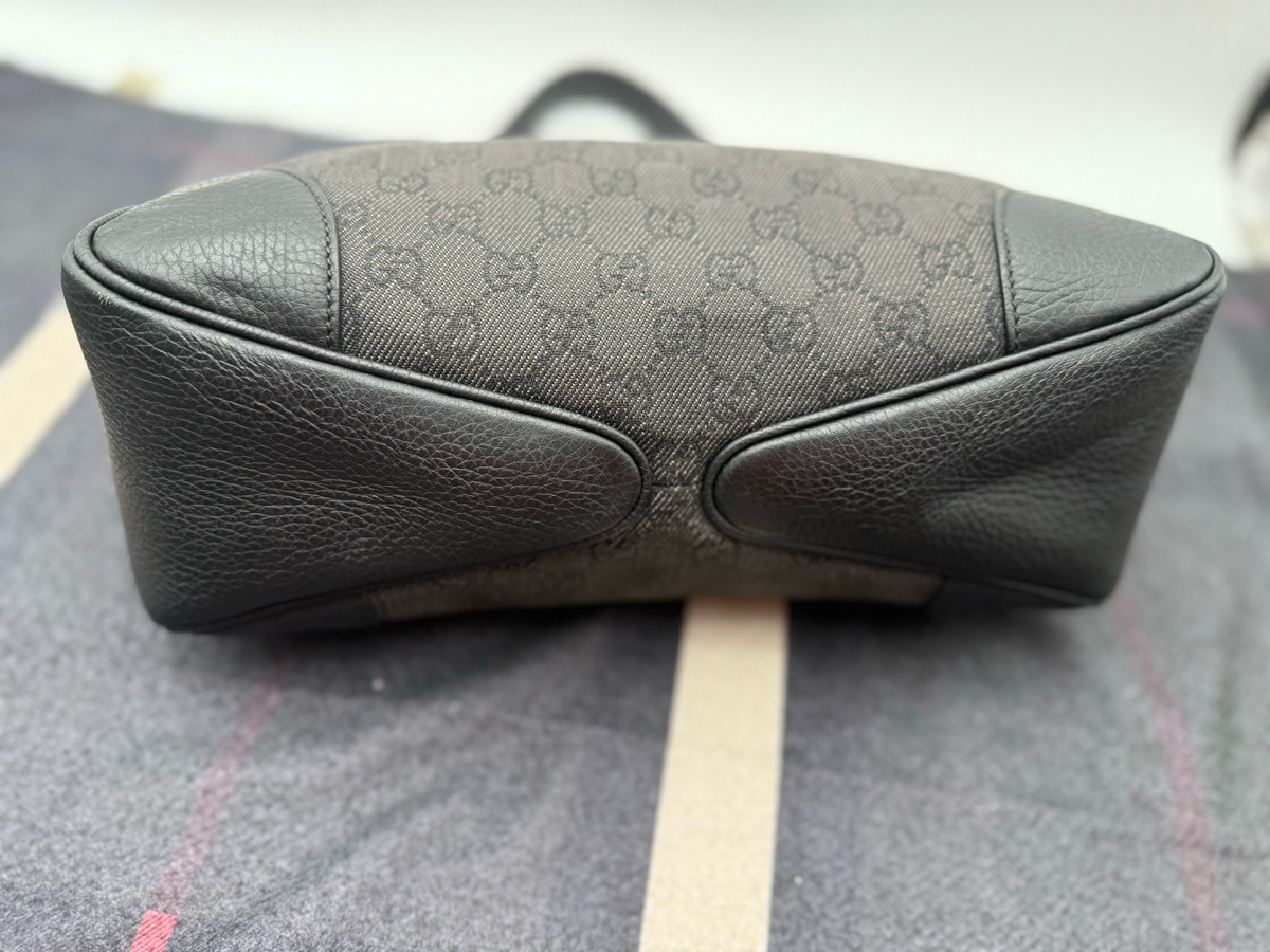 Gucci Monogram Canvas Denim Hobo Shoulder Bag