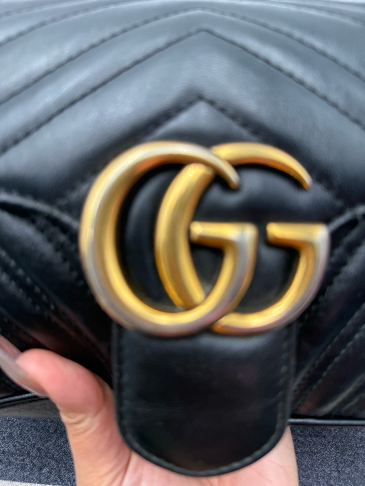 Gucci Marmont Matelasse Flap Small Crossbody Black