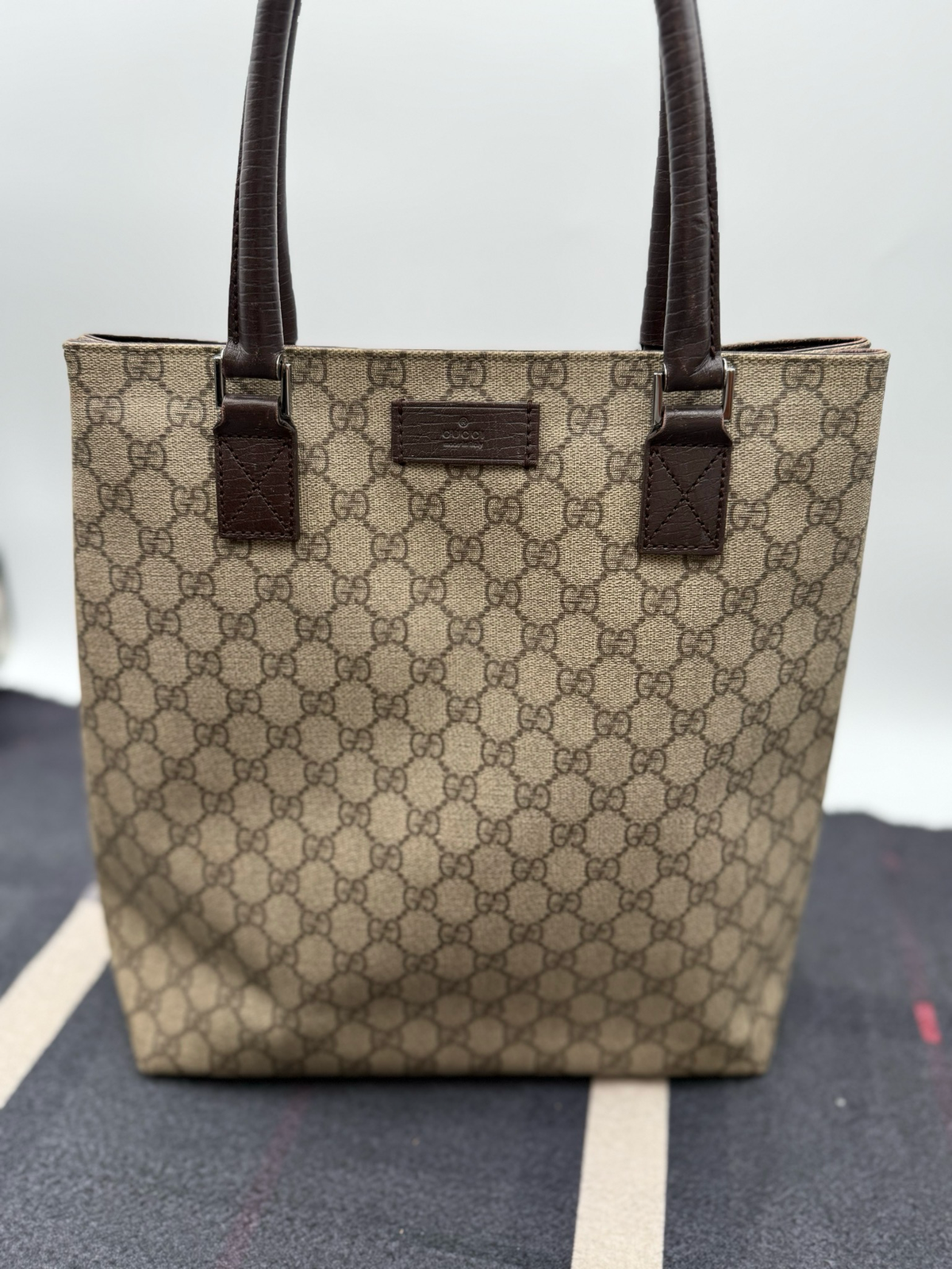 Gucci Monogram Supreme Plus Vertical Tote Shoulder
