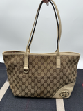 Gucci Monogram Britt Medium Tote Shoulder