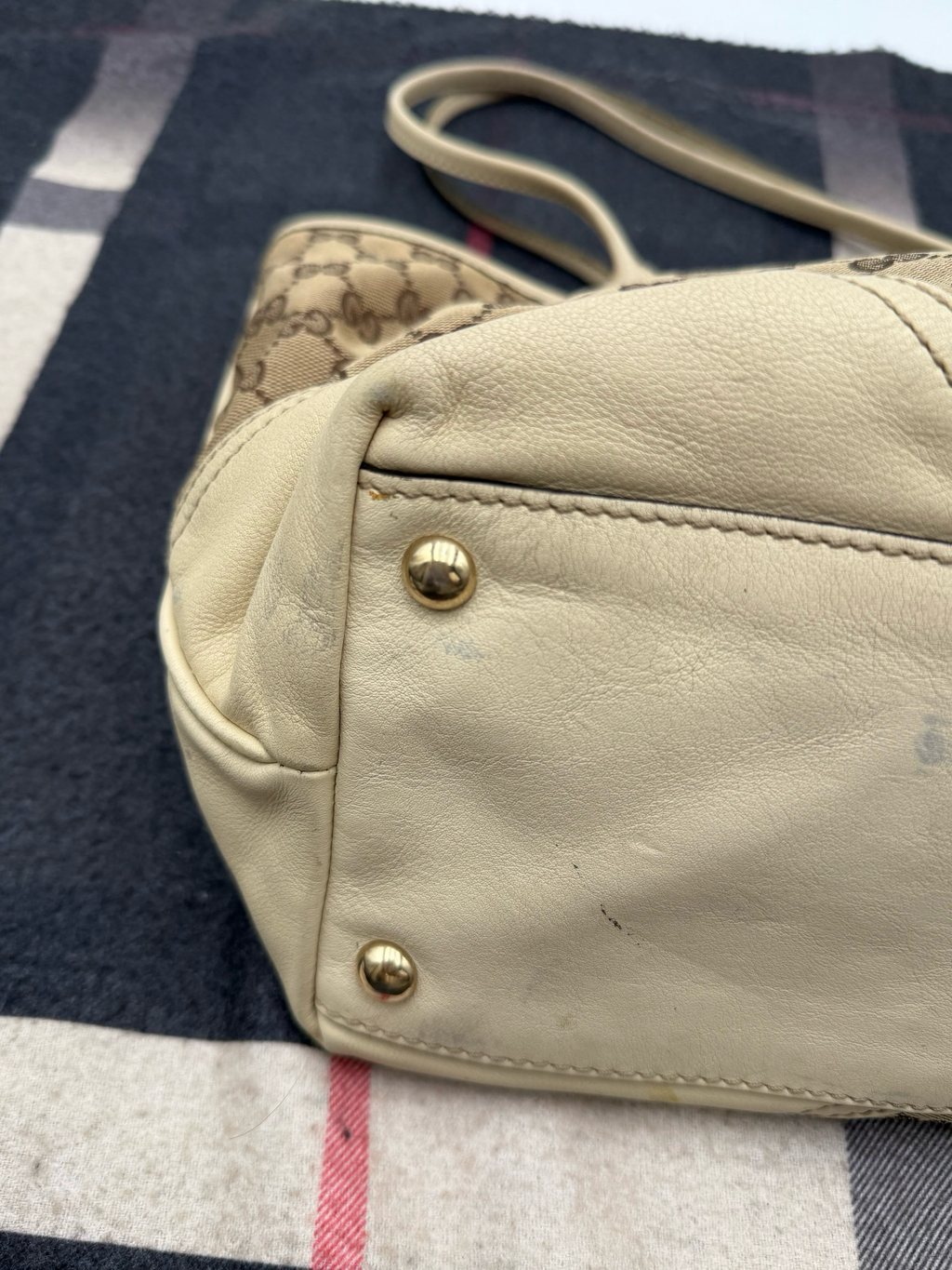 Gucci Monogram Britt Medium Tote Shoulder