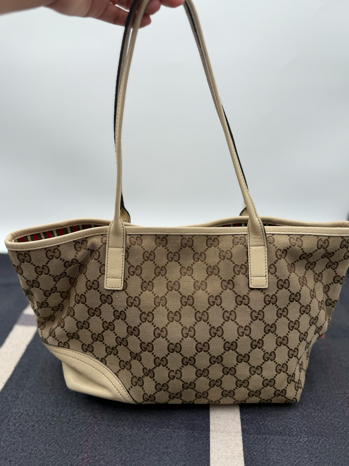 Gucci Monogram Britt Medium Tote Shoulder