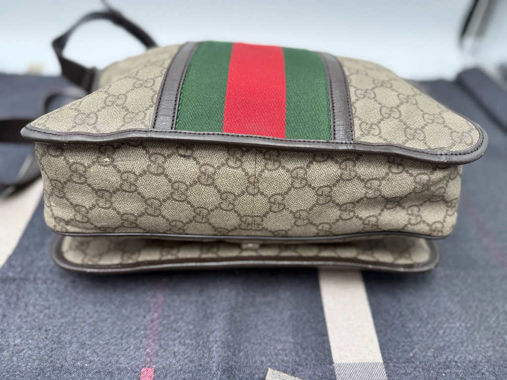 Gucci Web Flap Messenger Crossbody Sling