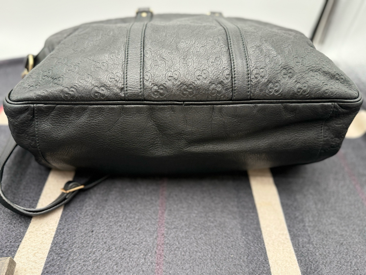 Gucci Micro Monogram Leather Guccissima Travel Duffle Messenger