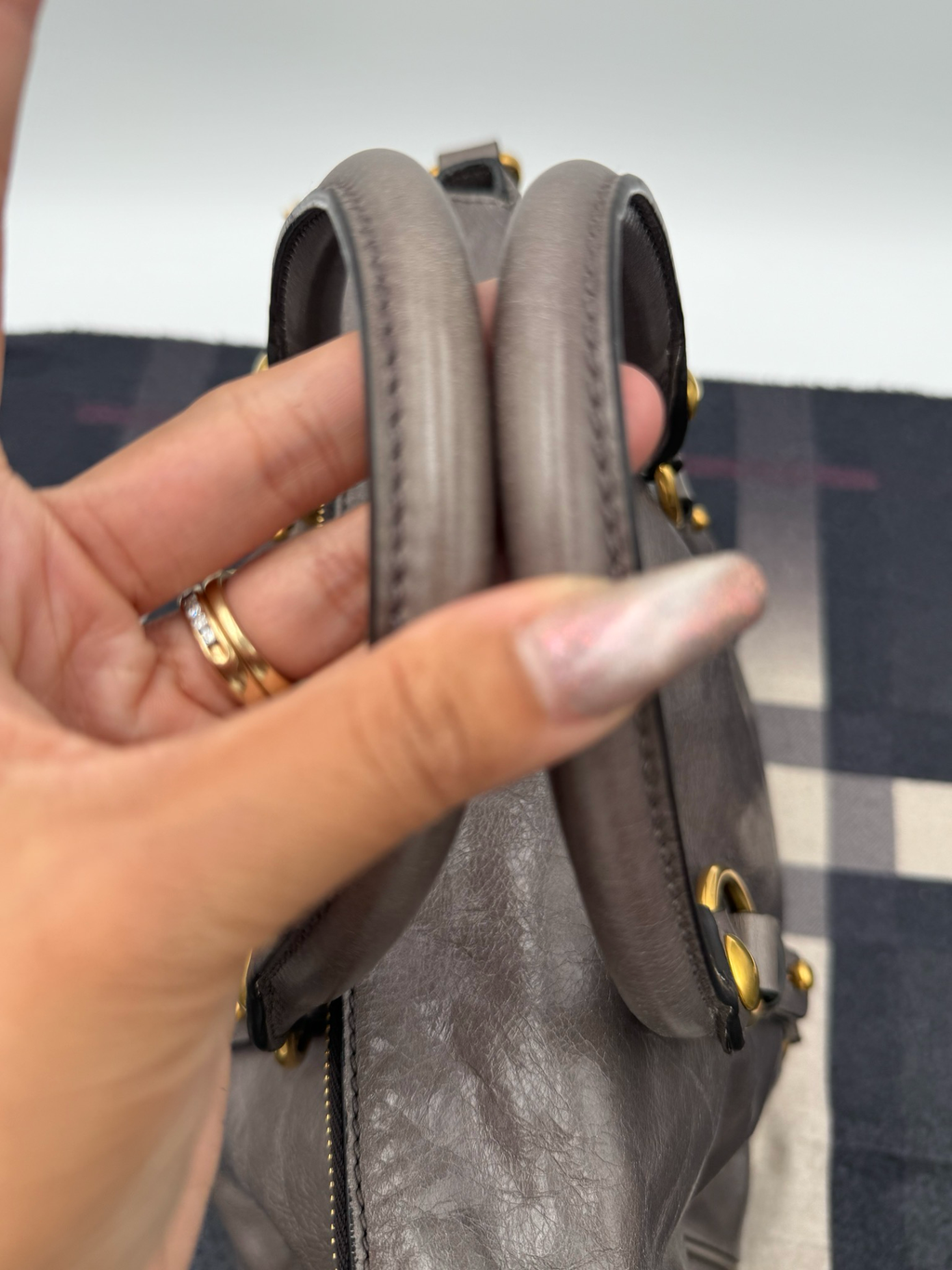 Miumiu Vitello Daino Drawstring Crossbody Messenger