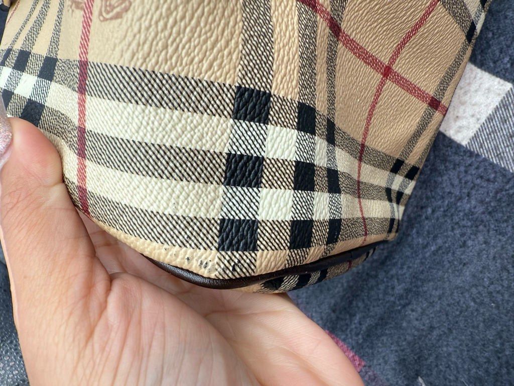 Burberry Chester Bowling Tote Haymarket Check