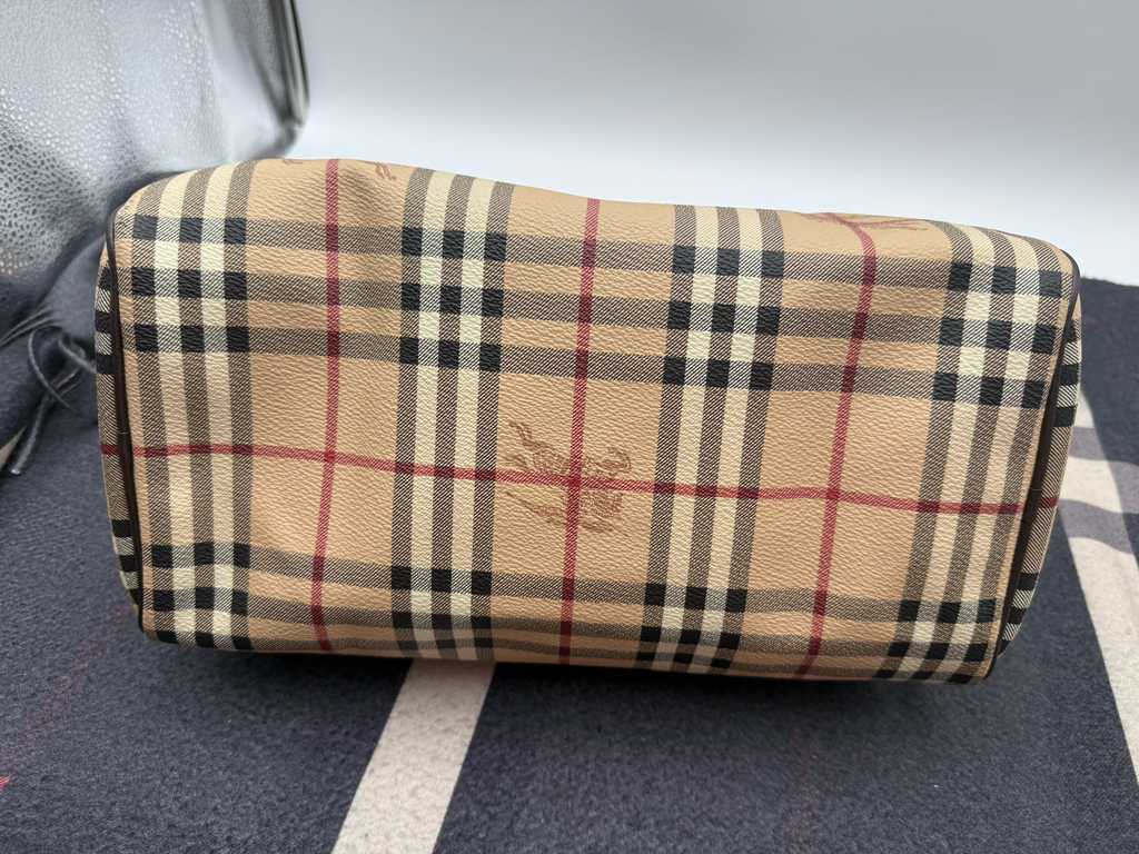 Burberry Chester Bowling Tote Haymarket Check