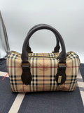Burberry Chester Bowling Tote Haymarket Check