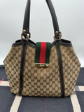 Gucci New Ladies Web Medium Tote Shoulder Bag