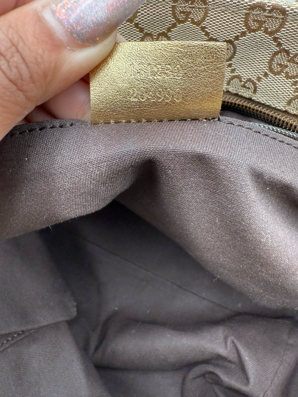 Gucci Monogram Web Tote Medium Bucket Bag Zipper