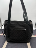Gucci Monogram Canvas Black Shoulder Long Strap