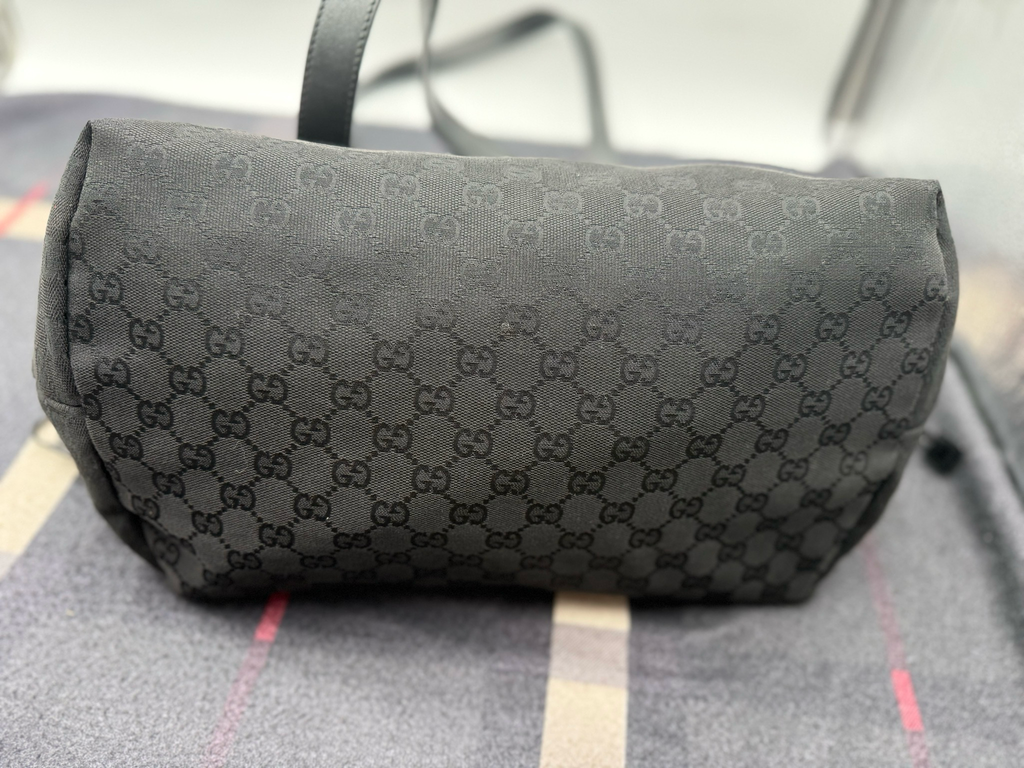 Gucci Monogram Canvas Black Shoulder Long Strap